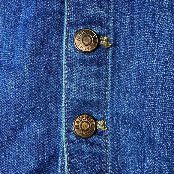Madewell Womens Annetta Wash Button Front Stretch Denim Straight Mini Skirt 32 - Picture 4 of 10